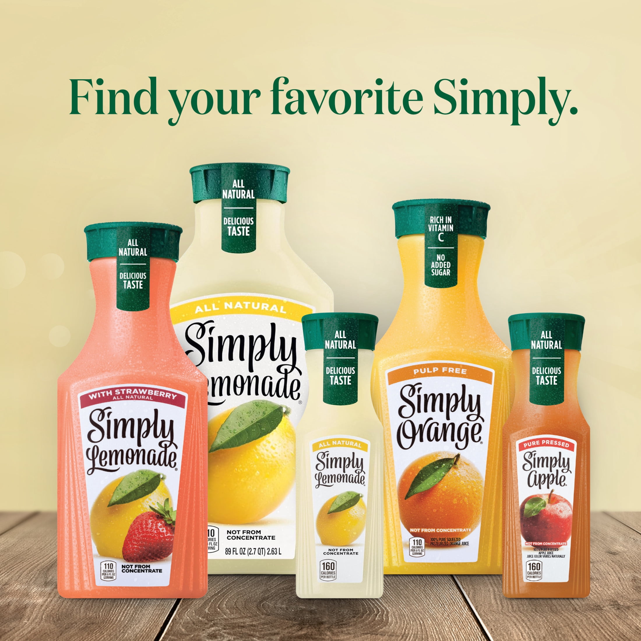 Simply Lemonade Bottles, 8 fl oz, 4 Pack