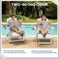 thumbnail image 3 of KINGYES Adirondack Rocking Chair with Retractable Ottoman and Cup Holders, HDPE Adirondack Rocker, Patio Rocking Chair for Porch, Patio, 3 of 9