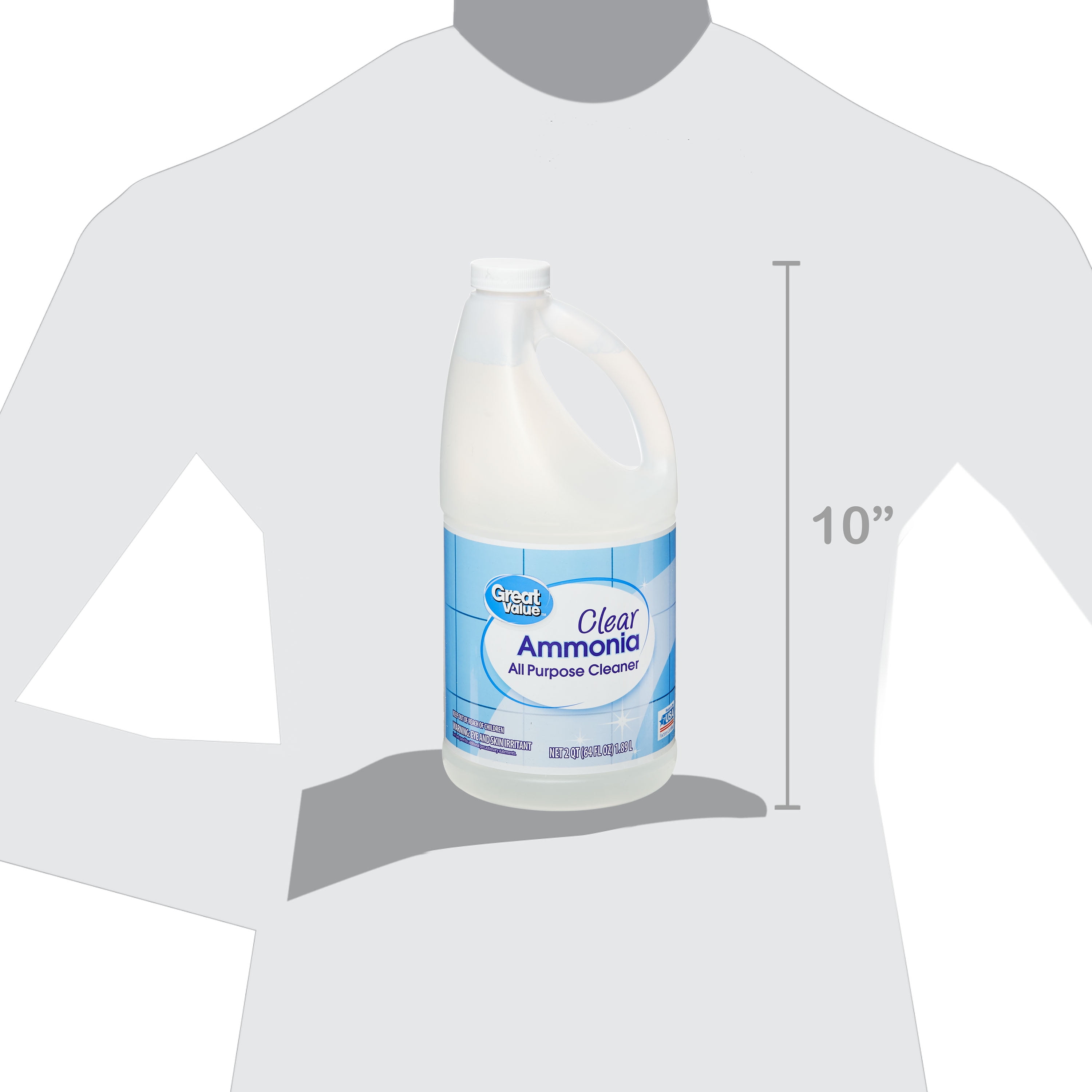 Great Value Clear Ammonia All Purpose Cleaner 64 Fluid Ounce Walmart Com Walmart Com