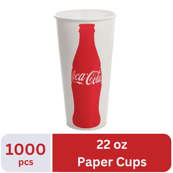 Karat Coca Cola Paper Cups [22oz - 1000 pcs] (90mm)