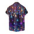thumbnail image 6 of LIBRCLO Mens Casual Button Down Shirts Short Sleeve Fashion Fireworks Printing Shirts Turndown Collar Tops for Summer Party, 6 of 6