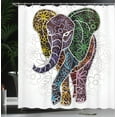thumbnail image 4 of Ambesonne Animal Shower Curtain, Floral Tribal Shapes, 69"Wx84"L, Multicolor, 4 of 5