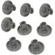 thumbnail image 1 of Juego completo de 8 ruedas para lavavajillas para cesta inferior - Compatible con Privileg, Faure, AEG, Electrolux, Zanussi, 1 of 5