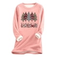 thumbnail image 2 of Tenues de Sortie pour Femmes Mode Noël Imprimé Manches Régulières Hiver Ample Vacances Décontracté Col Rond Chemise Hauts Tenues Femmes en Solde, 2 of 4