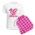 thumbnail image 5 of CafePress - 40 And Fabulous Women's Light Pajamas - Women's Short Sleeve Print T-Shirt and Pants Light Cotton Pajama Set, 5 of 7