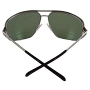 Revo Unisex 1002 Stargazer Aviator Sunglasses, Chrome/Green