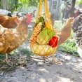 thumbnail image 3 of Colgador de bolsa de verduras para pollo, comedero de repollo, de lechuga para aves de corral, gallos amarillo Jinwen Bolsa de hilo de pollo, 3 of 8