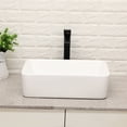 thumbnail image 2 of 19"x15" Rectangle Vessel Bathroom Sink with Faucet Combo | Ideal for Home, Restaurant & Office Use | Premium Ceramic Construction | Stain-Resistant & Easy to Maintain, 2 of 5