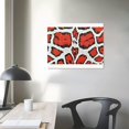 thumbnail image 4 of Orinice Wall Art Poster Print of Graphic Dalmatian Print. Hand Paint. Cow Spotted. Black, Red Doodle Shapes. Black, White Artistic Mud Watercolor. Dog Fur Print. Cow Spotted Skin Texture., 4 of 6