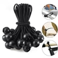 thumbnail image 2 of Yesbay 50 Pcs Tarpaulin String Cords with Balls Portable Waterproof Tie Down Straps Tarpaulin Tensioner Elastic Bands Camping Accessories, 2 of 8