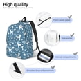 thumbnail image 3 of Disketp Poodle Dog print Canvas Backpack Lightweight Travel Daypack Student Rucksack Laptop Backpack-Small, 3 of 5