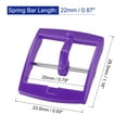 thumbnail image 2 of Uxcell Watch Strap Clasp Replacement Plastic Buckle for 20mm Width Watch Bands Purple 2 Pack, 2 of 5