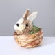 thumbnail image 5 of Figuras de conejo de Pascua de paja, decoración de mesa de conejo de Pascua, juego decorativo de paja de bosque hecho a mano, madera natural para decoración del hogar., 5 of 5