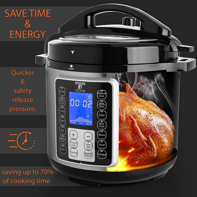 Electric Pressure Cooker with Large LCD Display Multi Use 6 Quart Electric Pot 14 in 1 Slow Cooker Rice Cooker Steamer Maker Saute Yogurt Maker Egg Cooker Warmer More Walmart