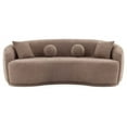 thumbnail image 2 of Carrara Mocha Boucle Sofa & Loveseat, 2 of 9