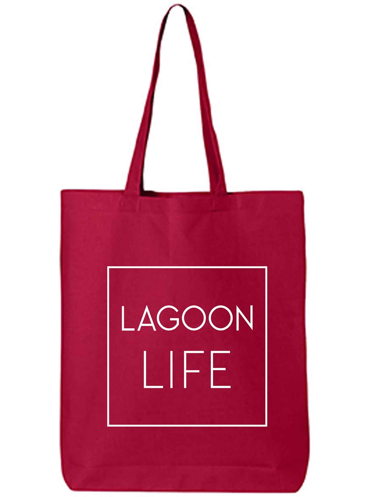 Lagoon Life Cotton Canvas Tote Bag