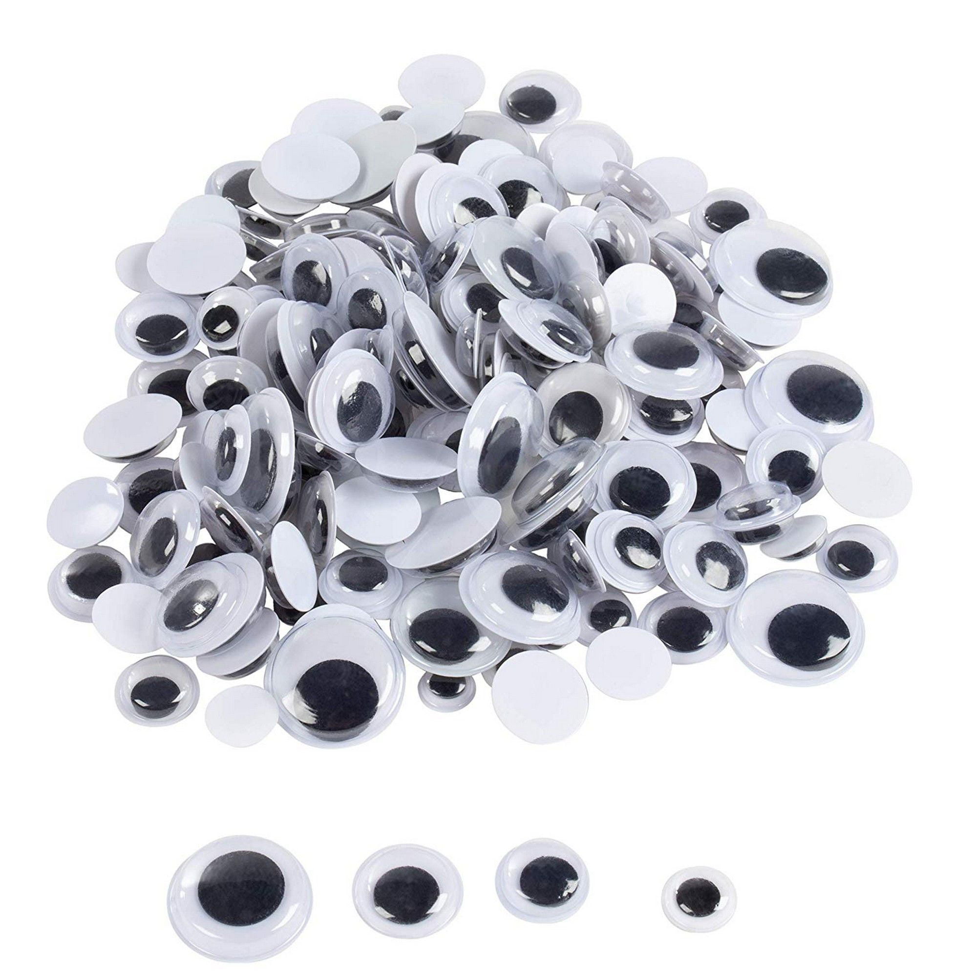 Digood Googly Wiggle Eyes Self-Adhesive Wobbly Eyes for DIY Doll Making Craft Scrapbooking Accessories 10mm
