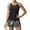 Fluorescent Green, variant on Women's Tropical Hawaiian Tankini Swimsuits Tummy Control Two Piece Bathing Suits Blouson and Bottom 2 Piece Bathing Suits