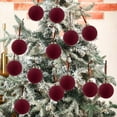 thumbnail image 3 of FastXmas 15 Pcs Christmas Balls Set 3.14 Inch Velvet Christmas Balls Flocked Christmas Tree Ornaments,Plastic Shatterproof Balls Christmas Decorative Hanging Ornaments for Xmas Tree Holiday Outdoor, 3 of 7