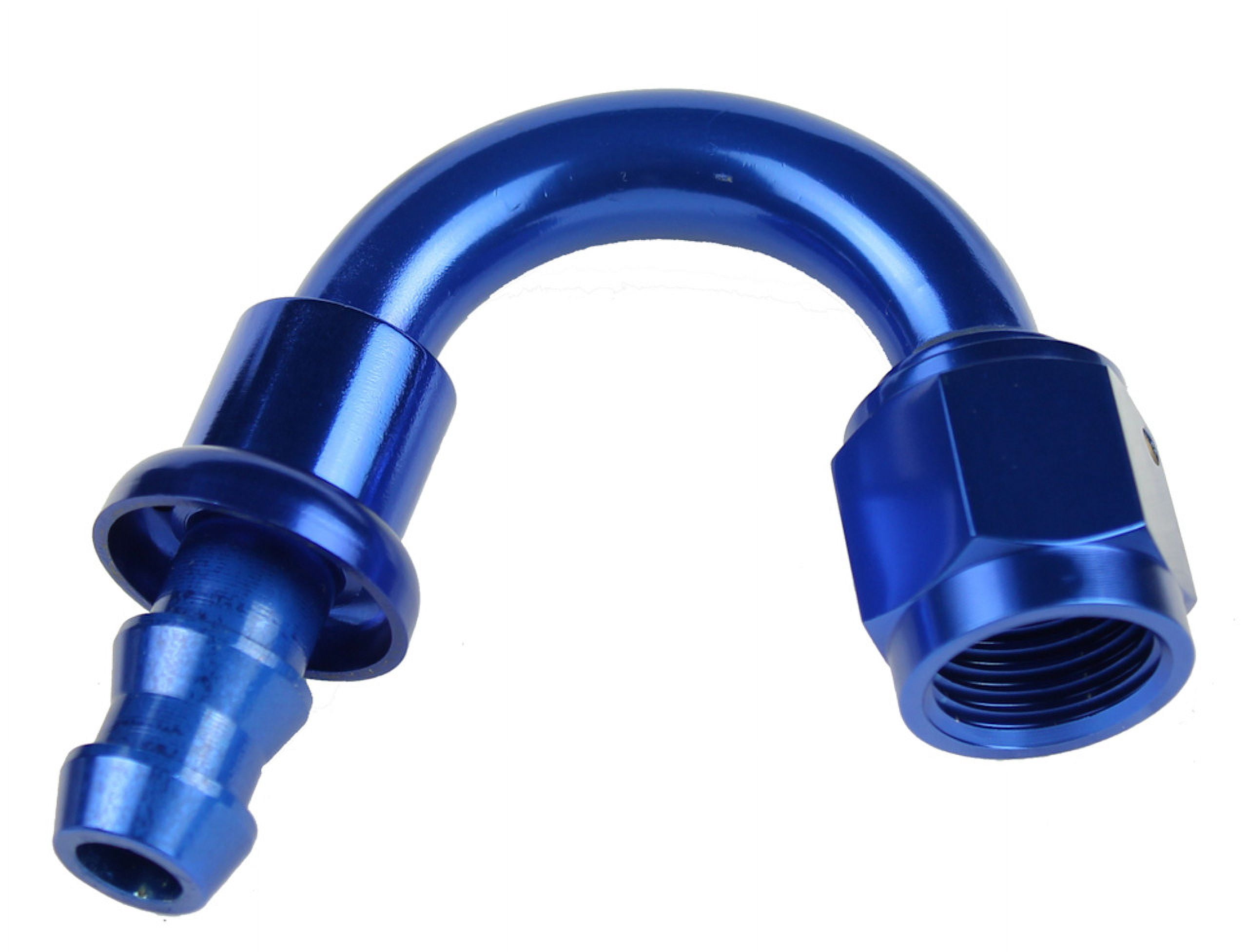 -08 150 Degree AN Hose End Push Lock - Black