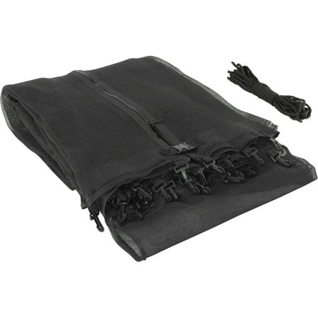 Trampoline Replacement Enclosure Safety Net for 15' Round Frames Using 3 Arches with Sleeves On Top, Net Only