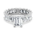 thumbnail image 3 of Skye - Moissanite Emerald Cut Lab Diamond Eternity Engagement Ring, 3 of 5