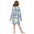 thumbnail image 7 of FORMRS Niños Bathrobe Unisex Hooded Robe Soft Plush Pajamas Sleepwear, Size 2-3T, Light Lemon, 7 of 7