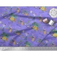 thumbnail image 2 of Soimoi Rayon Fabric Tropical Leaves,Leopard & Girl Scene Decor Fabric Printed Yard 42 Inch Wide, 2 of 3
