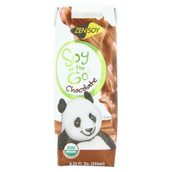 Zen Soy on the Go Chocolate Soy Milk 8.25 Oz Cartons Pack of 15