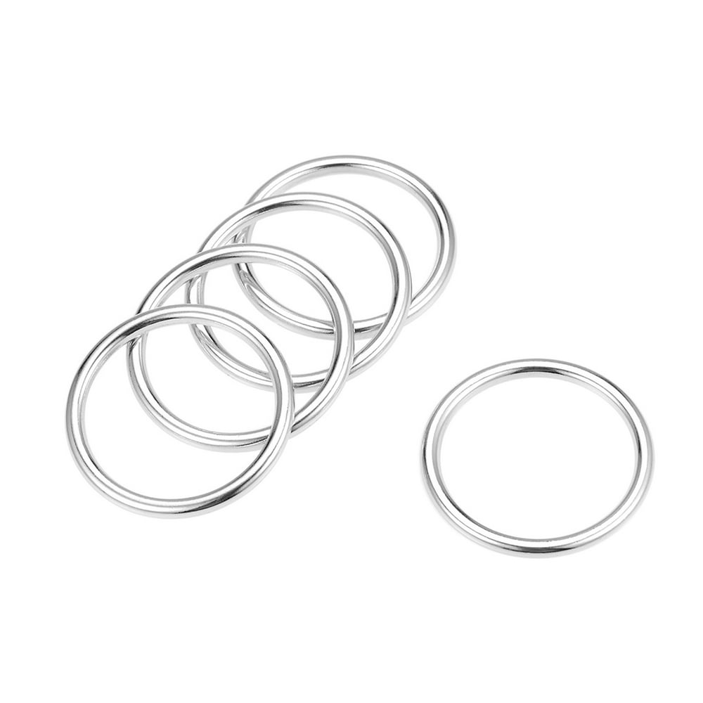 5Pcs O Ring Buckle 1.2-Inch(30mm) Zinc Alloy O-Rings Silver Tone for ...