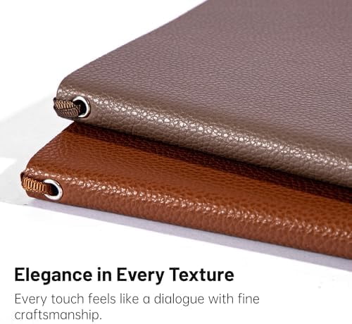 Quivanta Lined Journal Notebook for Men & Women,176 Pages A5 Medium Size, Softcover Leather Journals for Writing, College Ruled Notebook for Work & School, 100 GSM Thick Paper (5.7'' x 8.3'') (Taupe)