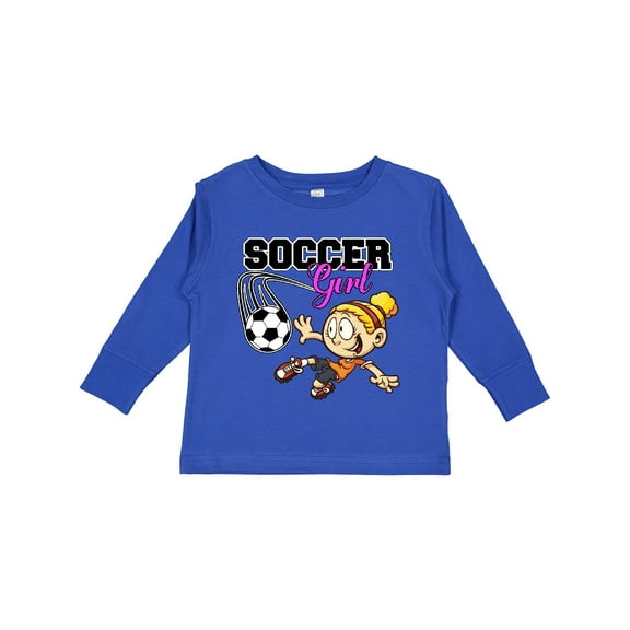 Inktastic Soccer Girl Girls Long Sleeve Toddler T-Shirt