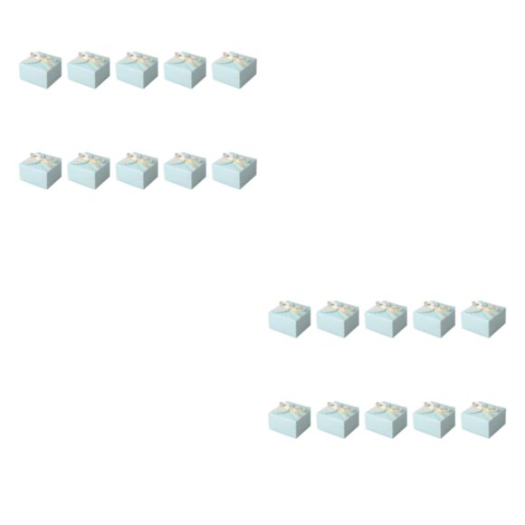 Billuyoard Caja de regalo de papel con lazo de compromiso de 10 piezas, caja de regalo, recuerdo de fiesta, caramelos, galletas, paquete azul Azul 2piezas