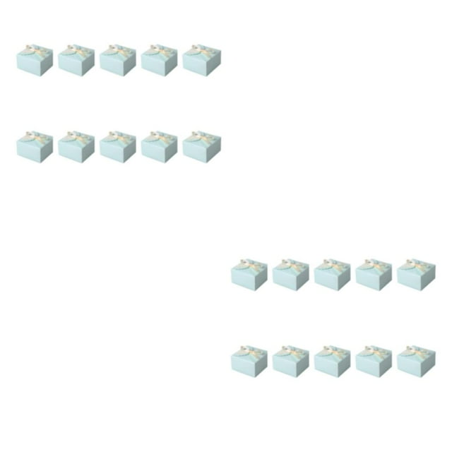 kurtrusly 10 Pieces Wedding Bowknot Paper Gift Box Birthday Portable Present Case Party Favor Cookies Biscuits Packing Boxes Blue 2Set