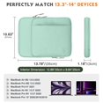 thumbnail image 2 of Funda para portátil MoKo para 13,3 a 14 pulgadas, color verde menta, 2 of 9