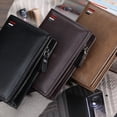 thumbnail image 5 of Carteras de cuero para hombres Cartera corta con bolsillo con cremallera Monederos para hombres Titulares de tarjetas de crédito, 5 of 5