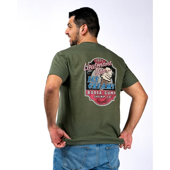 Bubba Gump | Lt Dan Ice Cream | Adult tee | Green