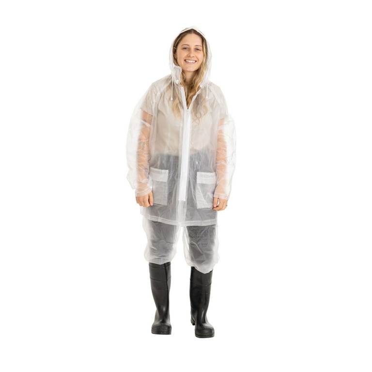 Men's clear plastic raincoat sale