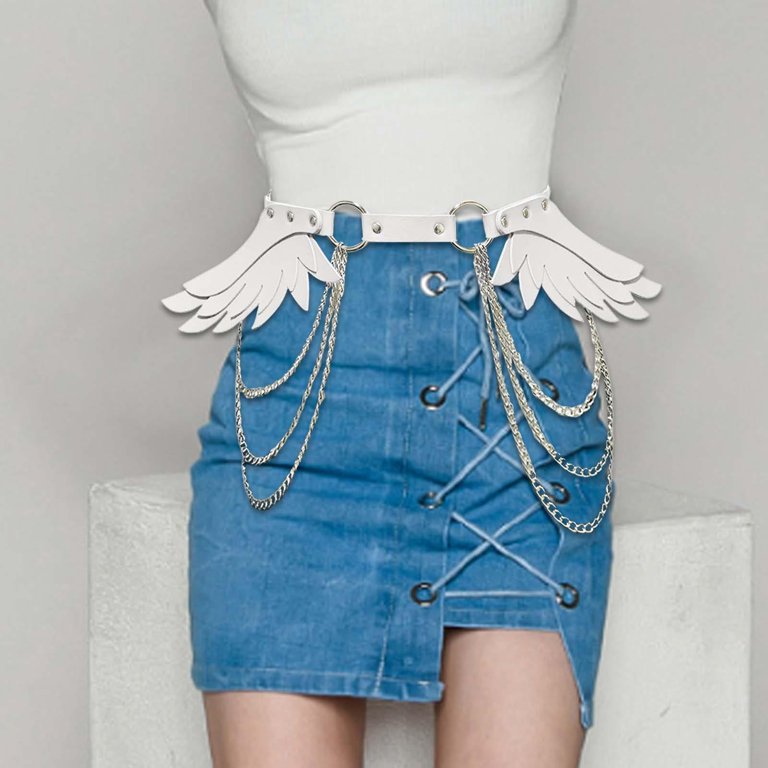 Punk Waist Chain Belt with Wing Punk Rock Belt for Pants  display picture 2