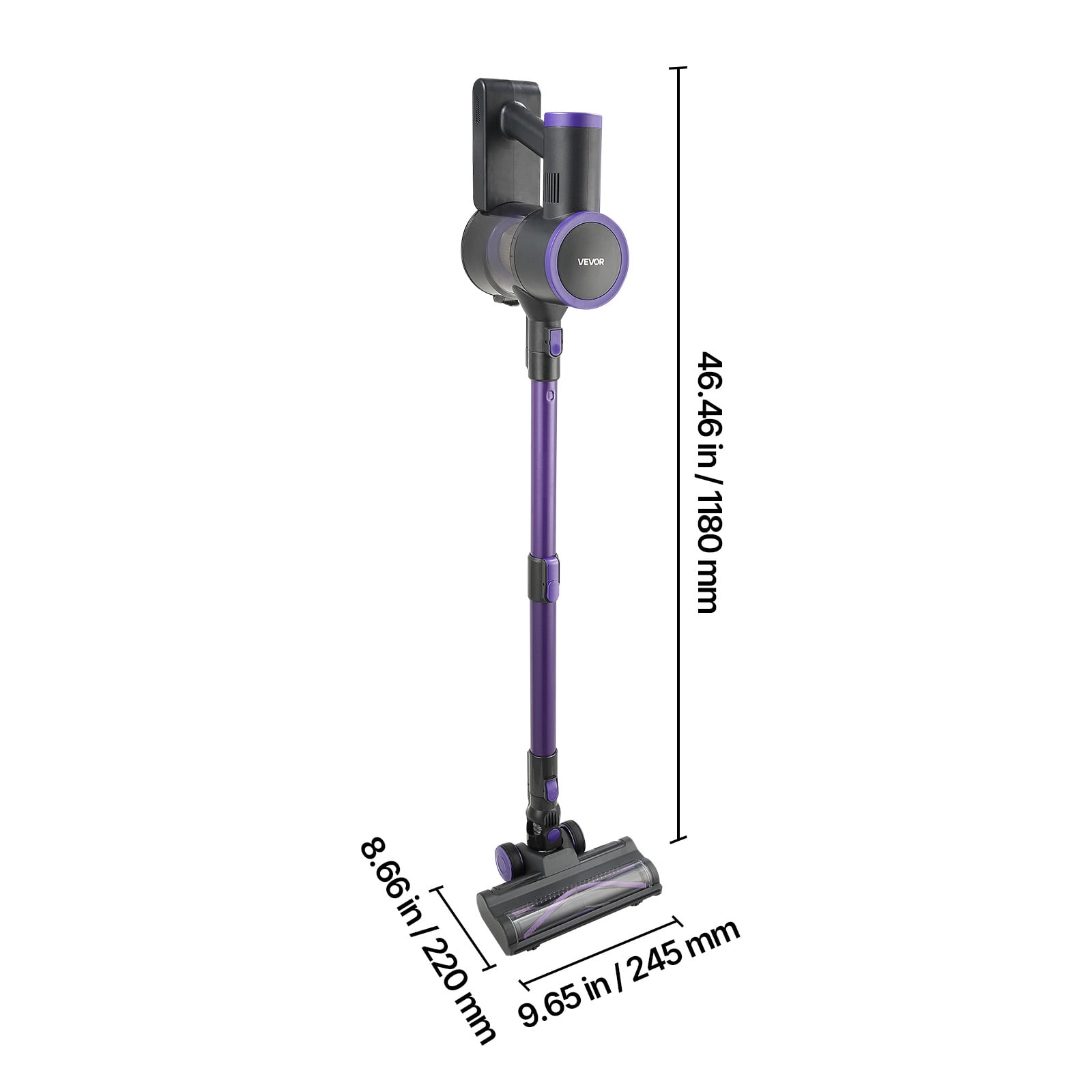 VEVOR Cordless Vacuum Cleaner, 25KPA Max Powerful Suction, Rechargeable Anti-Tangle Stick Vacuum with Dust Cup, Lightweight Handheld Vac with 35mins Runtime for Home, Carpet, Pet Hair, Hard Floor