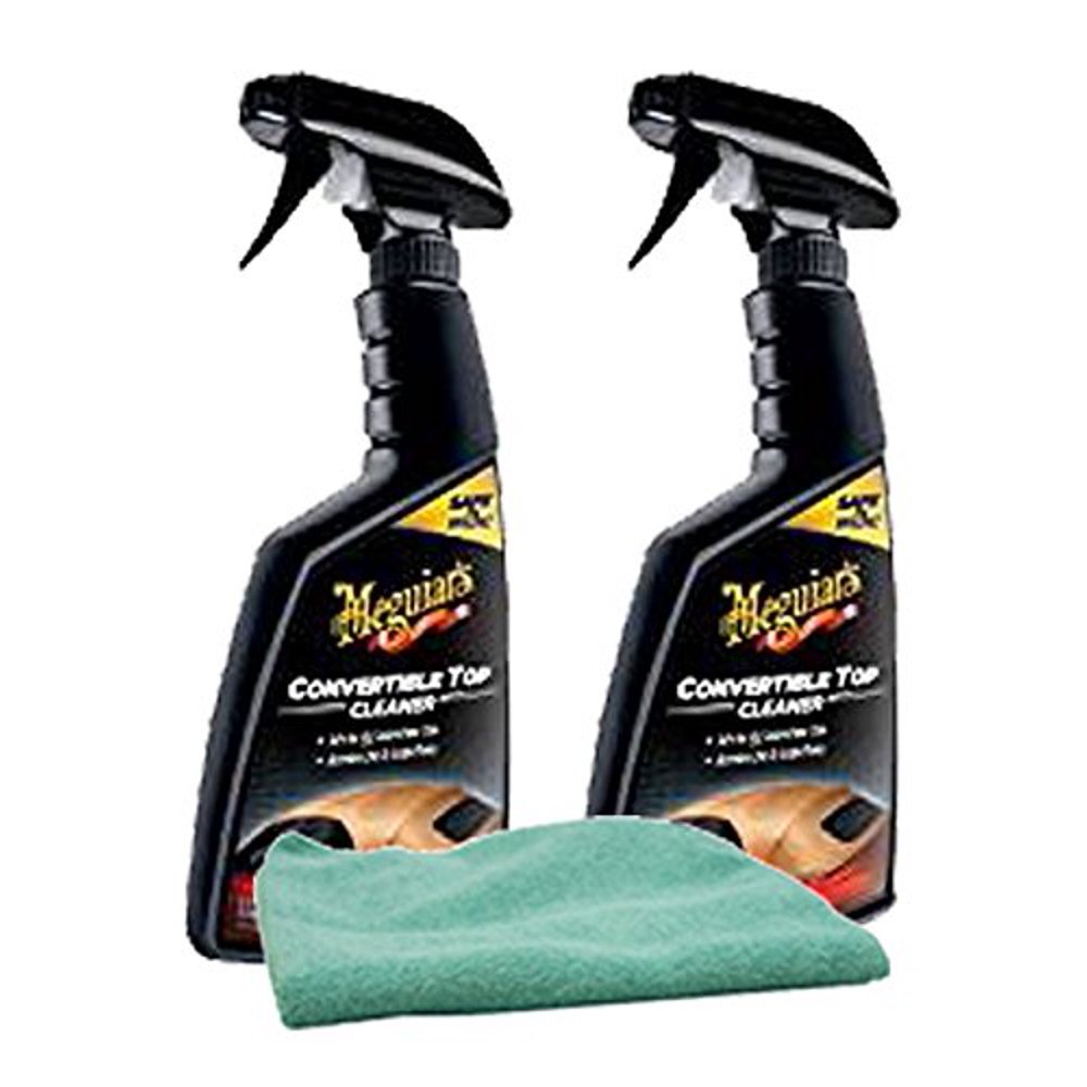 Meguiar's Convertible Top Cleaner (16 oz) Bundle with Microfiber Cloth