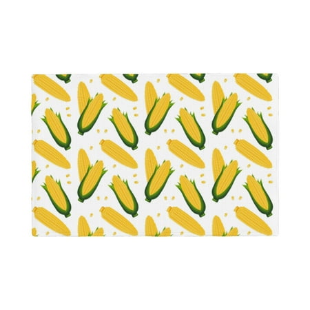 

Placemats Set of 4 Corn On The Cob Heat Resistant Non - Slip Place mats Waterproof table mat for Kitchen Dining-4片装