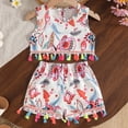 thumbnail image 2 of Gubotare Baby Clothes for Girls Toddler Girl Outfits Tops Sleeveless Tank Tops Shorts Summer Clothes Set 6 9 12 18 24 Months 2T 3T 4T 5T (White,2-3 Years), 2 of 8