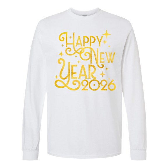 Inktastic Happy New Year 2026 Long Sleeve T-Shirt