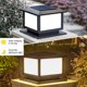 thumbnail image 4 of LED Solar Outdoor Post Light Post Cap Light Pier Mount Wall Light for Building Corridors Garden Gates, 4 of 5