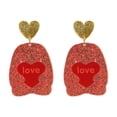 thumbnail image 2 of HongHeng Clearance Under $2.00 Valentine's Day Temperament and Fashionable Trend Versatile Earrings Jewelry Female, 2 of 6