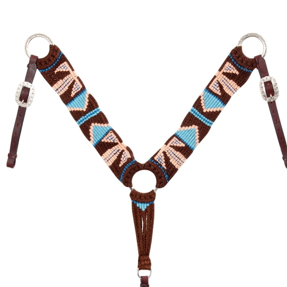 Hilason Horse 100% Wool Breast Collar Hand Woven Brown