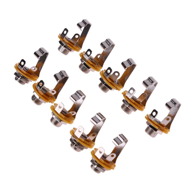 Entrenador De Guitarra 10 Uds 1/4in guitarra Jack conector hembra para bajo de guitarra eléctrica