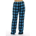 thumbnail image 3 of Just Love Buffalo Plaid Plush Pajama Pant (Buffalo Plaid Turquoise / Black, X-Small), 3 of 3