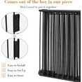 thumbnail image 3 of ChVans 118in Extra Wide Black Baby Gate with Door, Metal Long Baby Fence, Tall Pet Dog Gates for House Stairs Doorways, 10ft Child Safety Fence Fireplace Christmas Tree, Indoor Outdoor, 5-Panel, 3 of 12